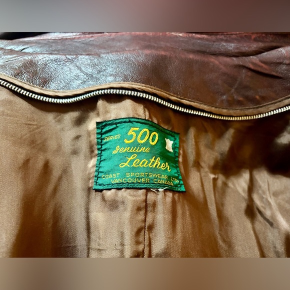 Vintage 1970s “Series 500” Leather Safari Jacket – Brown | 2XL | Great Condition - Picture 6 of 8